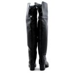 Botas Femininas Over The knee Lirom Em Couro Legitimo Preto