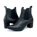 Bota Feminina Social Lirom Cano Curto Elástico Preta