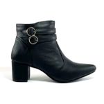 Bota Feminina Social Lirom Cano Curto Fivela Preta
