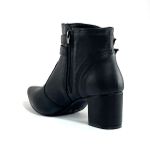 Bota Feminina Social Lirom Cano Curto Fivela Preta