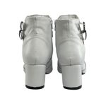 Bota Feminina Social Lirom Cano Curto Fivela Branca