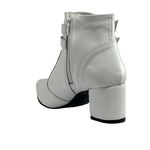 Bota Feminina Social Lirom Cano Curto Fivela Branca