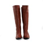 Botas Femininas De Montaria Lirom Cano Alto Com Salto Em Couro Legitimo Marrom