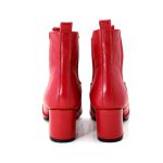 Bota Feminina Social Bico Fino Lirom Cano Curto Vermelha
