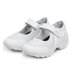 Tênis Feminino Sapatilha Boneca Lirom Confortável Recortes Velcro Tecido e Couro Branco