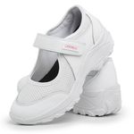 Tênis Feminino Sapatilha Boneca Lirom Confortável Recortes Velcro Tecido e Couro Branco