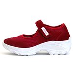 Tênis Feminino Sapatilha Lirom Sapato Boneca Confortável Sola Alta Vermelho