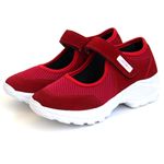 Tênis Feminino Sapatilha Lirom Sapato Boneca Confortável Sola Alta Vermelho