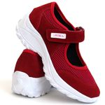 Tênis Feminino Sapatilha Lirom Sapato Boneca Confortável Sola Alta Vermelho