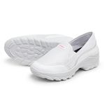 Tênis Feminino Slip Lirom Casual Plataforma Elástico Confortável Branco