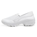 Tênis Feminino Slip Lirom Casual Plataforma Elástico Confortável Branco