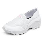 Tênis Feminino Slip Lirom Casual Plataforma Elástico Confortável Branco