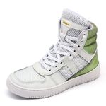Tenis Feminino Sneakers Lirom Fitness Couro Branco/Verde 