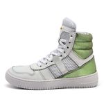 Tenis Feminino Sneakers Lirom Fitness Couro Branco/Verde 