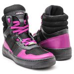 Tenis Feminino Botinha De Treino Lirom Fitness Em Couro Cano Alto