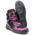 Tenis Feminino Botinha De Treino Lirom Fitness Em Couro Cano Alto