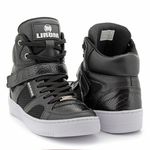 Tênis Botinhas Sneaker Cano Alto Lirom Fitness Treino Confortável Couro Cobra