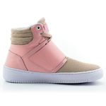 Tenis Feminino Botinha De Treino Lirom Fitness Cano Alto Confortável Rosa