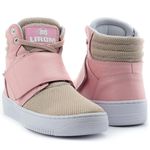 Tenis Feminino Botinha De Treino Lirom Fitness Cano Alto Confortável Rosa