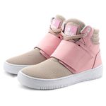 Tenis Feminino Botinha De Treino Lirom Fitness Cano Alto Confortável Rosa