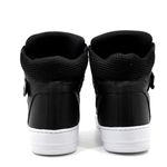 Tenis Masculino Top Fitness Cano Alto Em Couro Preto/Branco