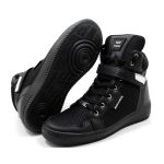 Tenis Top Fitness Cano Alto Em Couro Preto