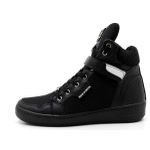 Tenis Top Fitness Cano Alto Em Couro Preto