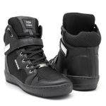Tenis Top Fitness Cano Alto Em Couro Preto
