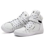 Tenis Sneaker Top Fitness Cano Alto Em Couro Branco