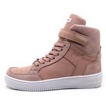 Tenis Feminino Sneakers Lirom Fit Em Couro Rosê