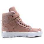 Tenis Feminino Sneakers Lirom Fit Em Couro Rosê