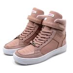 Tenis Feminino Sneakers Lirom Fit Em Couro Rosê