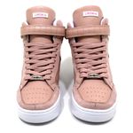 Tenis Feminino Sneakers Lirom Fit Em Couro Rosê