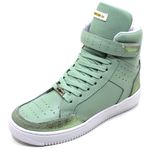 Tenis Feminino Sneakers Lirom Fit Em Couro Verde