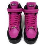 Tenis Feminino Sneakers Lirom Fit Em Couro Preto/Açai