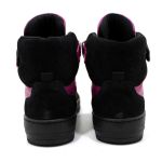 Tenis Feminino Sneakers Lirom Fit Em Couro Preto/Açai