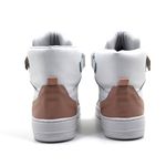 Tenis Feminino Sneakers Lirom Fit Em Couro Branco/Rosê/Verde