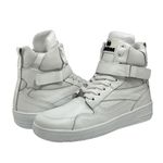 Tênis Sneaker Cano Alto Lirom Fitness Treino Academia Em Couro Branco
