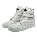 Tênis Sneaker Cano Alto Lirom Fitness Treino Academia Em Couro Branco