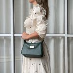 Bolsa Feminina Pequena Marca Lirom Couro Legitimo Verde