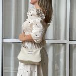 Bolsa Feminina Pequena Marca Lirom Couro Legitimo Creme