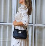 Bolsa Feminina Pequena Marca Lirom Couro Legitimo Preto