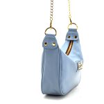 Bolsa Feminina Pequena Marca Lirom Couro Legitimo Azul