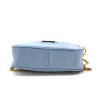 Bolsa Feminina Pequena Marca Lirom Couro Legitimo Azul