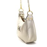 Bolsa Feminina Pequena Marca Lirom Couro Legitimo Creme