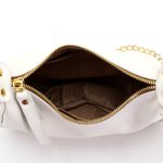 Bolsa Feminina Pequena Marca Lirom Couro Legitimo Creme