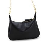 Bolsa Feminina Pequena Marca Lirom Couro Legitimo Preto