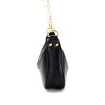 Bolsa Feminina Pequena Marca Lirom Couro Legitimo Preto