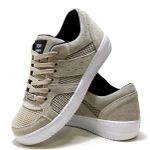 Tênis Casual Top Fitness Cano Baixo Bege