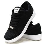 Tênis Casual Conforto Top Fitness Cano Baixo Preto/Branco